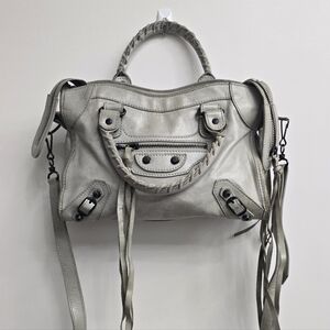 Balenciaga SMALL Gray Satchel Bag